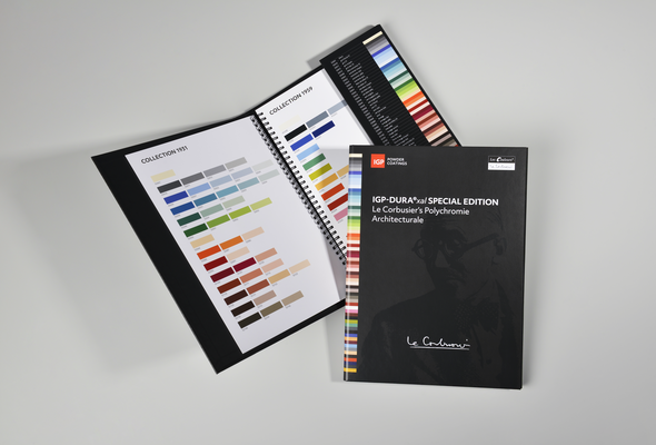 Farbpalette von Le Corbusier: Exklusive Pulverlacke in den geschützten Farben von Le Corbusier. | © IGP Pulvertechnik AG